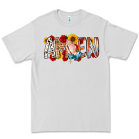 Dove Grey amen Premium Tee - RacoonDesign