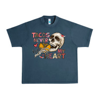 Midnight Navy Tacos Never Broke My Heart Urban Heavy Tee - CowhideDigitalArt