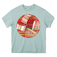 Arona african fabric pattern round earrings 2 Heavy Core Tee - BundleAndBundleShop
