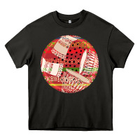 Asphalt african fabric pattern round earrings 2 Heavy Core Tee - BundleAndBundleShop