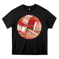 Black african fabric pattern round earrings 2 Heavy Core Tee - BundleAndBundleShop