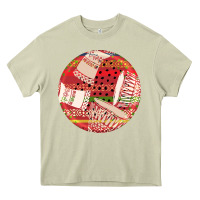 Mossy african fabric pattern round earrings 2 Heavy Core Tee - BundleAndBundleShop