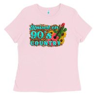 Bubblegum Pink raised 90's country guitar cactus sunflower's Ladies Tee - Artiststas