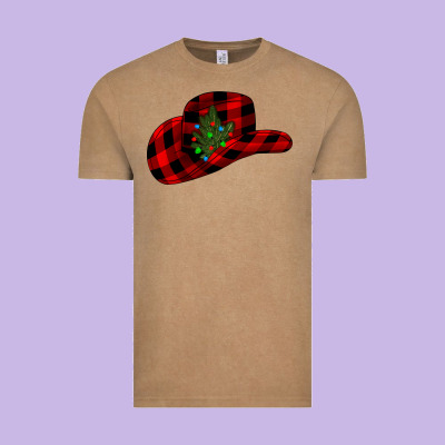 Cowboy Christmas Vintage Tee Designed By Cowhidedigitalart