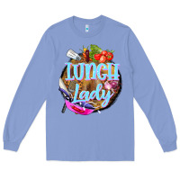 Colony Blue western lunch lady Long Sleeve Tee - BarkalooDesign