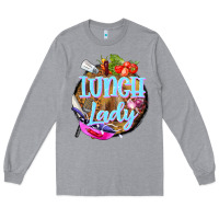 Heather Grey western lunch lady Long Sleeve Tee - BarkalooDesign