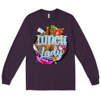 Plum western lunch lady Long Sleeve Tee - BarkalooDesign