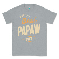 Heather Grey Mens Best Papaw Ever Funny Dad / Grandpa Classic Tee - DesigneFamous