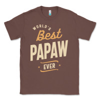 Chestnut Mens Best Papaw Ever Funny Dad / Grandpa Classic Tee - DesigneFamous