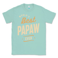 Seafoam Mens Best Papaw Ever Funny Dad / Grandpa Classic Tee - DesigneFamous
