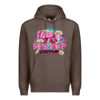 Coffee breast cancer warrior Premium Hoodie - AdoDesignShop