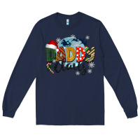 Navy daddy claus christmas Long Sleeve Tee - BarkalooDesign