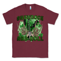 Burgundy shamrock and roll Classic Tee - FaDigitalArtStudio