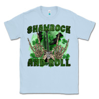 Dusty Blue shamrock and roll Classic Tee - FaDigitalArtStudio