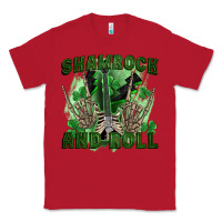 Red shamrock and roll Classic Tee - FaDigitalArtStudio
