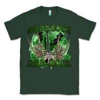 Sports Green shamrock and roll Classic Tee - FaDigitalArtStudio