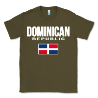 Army Green dominican republic Classic Tee - DesigneFamous