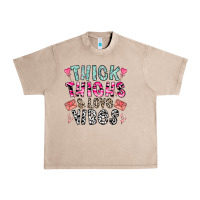 French Oak Thick Thighs And Love Vibes Urban Heavy Tee - CowhideDigitalArt
