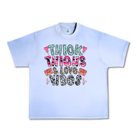 Grape Ice Thick Thighs And Love Vibes Urban Heavy Tee - CowhideDigitalArt