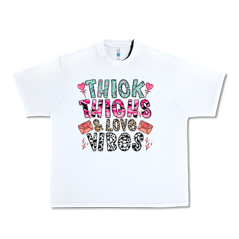 Thick Thighs And Love Vibes Urban Heavy Tee by CowhideDigitalArt | Teevron