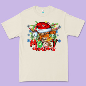 Mooey Christmas Premium Tee Designed By Cowhidedigitalart