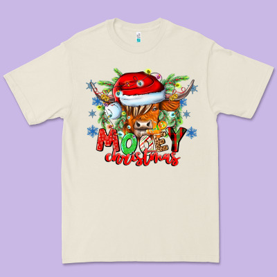 Mooey Christmas Premium Tee Designed By Cowhidedigitalart