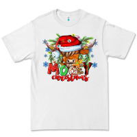 White Mooey Christmas Premium Tee - CowhideDigitalArt