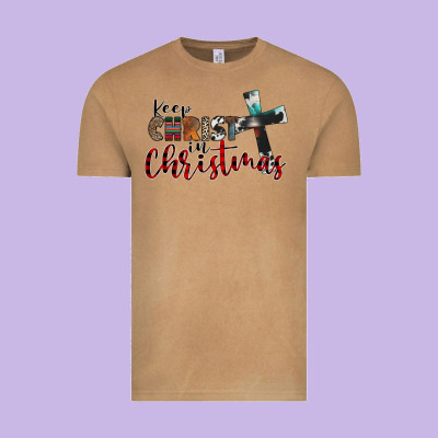 Keep Christ In Christmas Vintage Tee Designed By Cowhidedigitalart