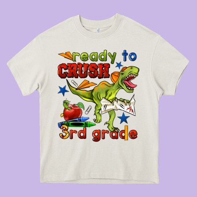 Ready To Crush 3rd Grade Heavy Core Tee Designed By Bundleandbundleshop
