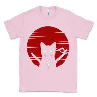 Bubblegum Pink ninja cat japanese Classic Tee - DesigneFamous