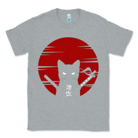 Heather Grey ninja cat japanese Classic Tee - DesigneFamous