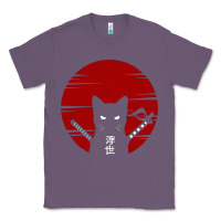 Lavender ninja cat japanese Classic Tee - DesigneFamous