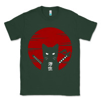 Sports Green ninja cat japanese Classic Tee - DesigneFamous