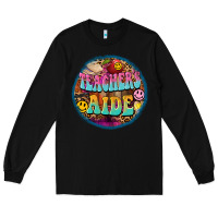 Black western groovy teachers aide Long Sleeve Tee - BarkalooDesign
