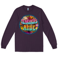 Plum western groovy teachers aide Long Sleeve Tee - BarkalooDesign