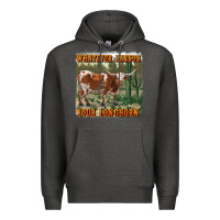 Charcoal Heather whatever lassos your longhorn Premium Hoodie - RanaPortraitStore