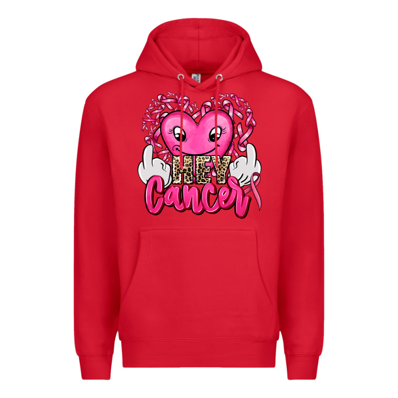 Hey Cancer With Middle Fingers Premium Hoodie by AdoDesignShop | Teevron