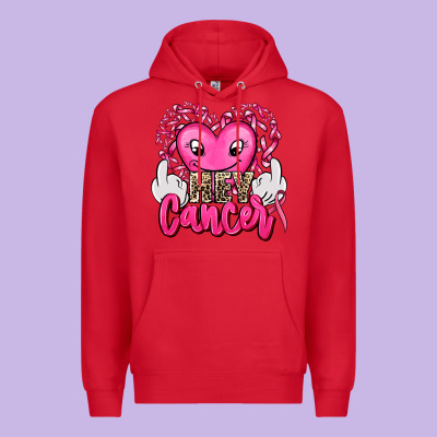 Hey Cancer With Middle Fingers Premium Hoodie Designed By Adodesignshop