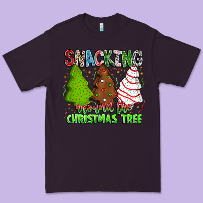 Snacking Around The Christmas Tree Premium Tee Designed By Cowhidedigitalart