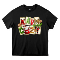 Black warm and cozy hot cocoa Heavy Core Tee - FaDigitalArtStudio