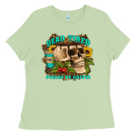Matcha dead tired fueled by coffee Ladies Tee - Artiststas