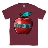 Burgundy apple teacher Classic Tee - BarkalooDesign