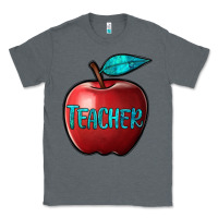 Charcoal Heather apple teacher Classic Tee - BarkalooDesign