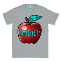 Heather Grey apple teacher Classic Tee - BarkalooDesign