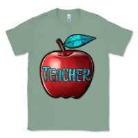 Sage apple teacher Classic Tee - BarkalooDesign