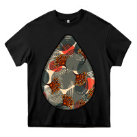 Black african fabric pattern teardrop earrings Heavy Core Tee - BundleAndBundleShop