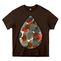 Chocolate Brown african fabric pattern teardrop earrings Heavy Core Tee - BundleAndBundleShop