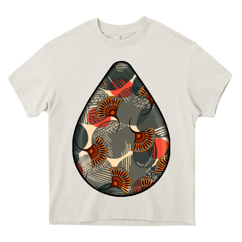 African Fabric Pattern Teardrop Earrings Heavy Core Tee by BundleAndBundleShop | Teevron