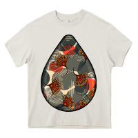Cream african fabric pattern teardrop earrings Heavy Core Tee - BundleAndBundleShop