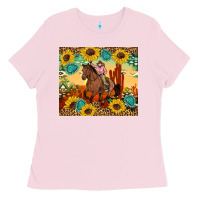 Bubblegum Pink cowgirl Ladies Tee - Artiststas